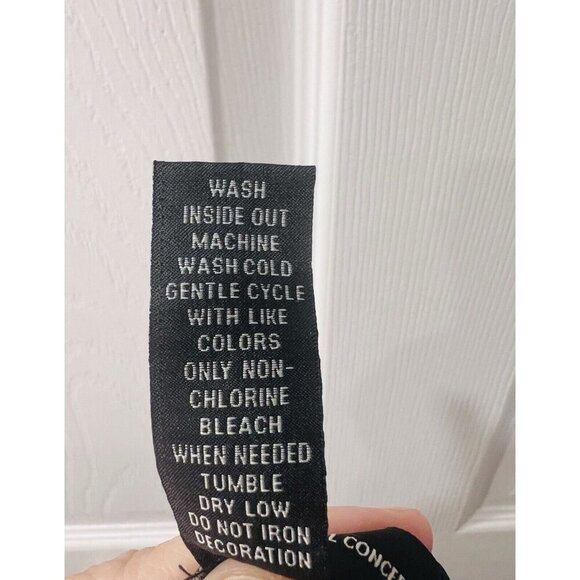 INC International Concepts Embroidered Shift Dress Black 3/4 Sleeve MEDIUM - Picture 7 of 7